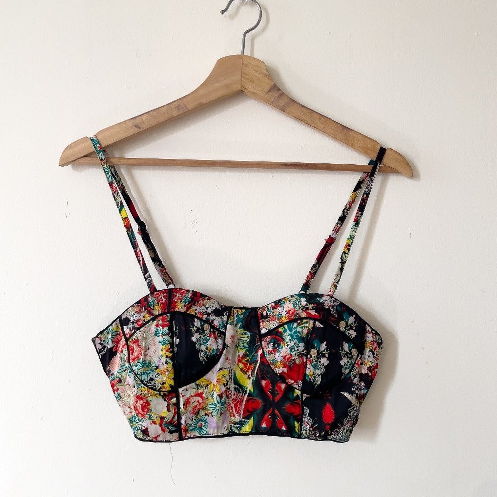 MILLAU BUSTIER CROP TOP WITH ADJUSTABLE STRAPS